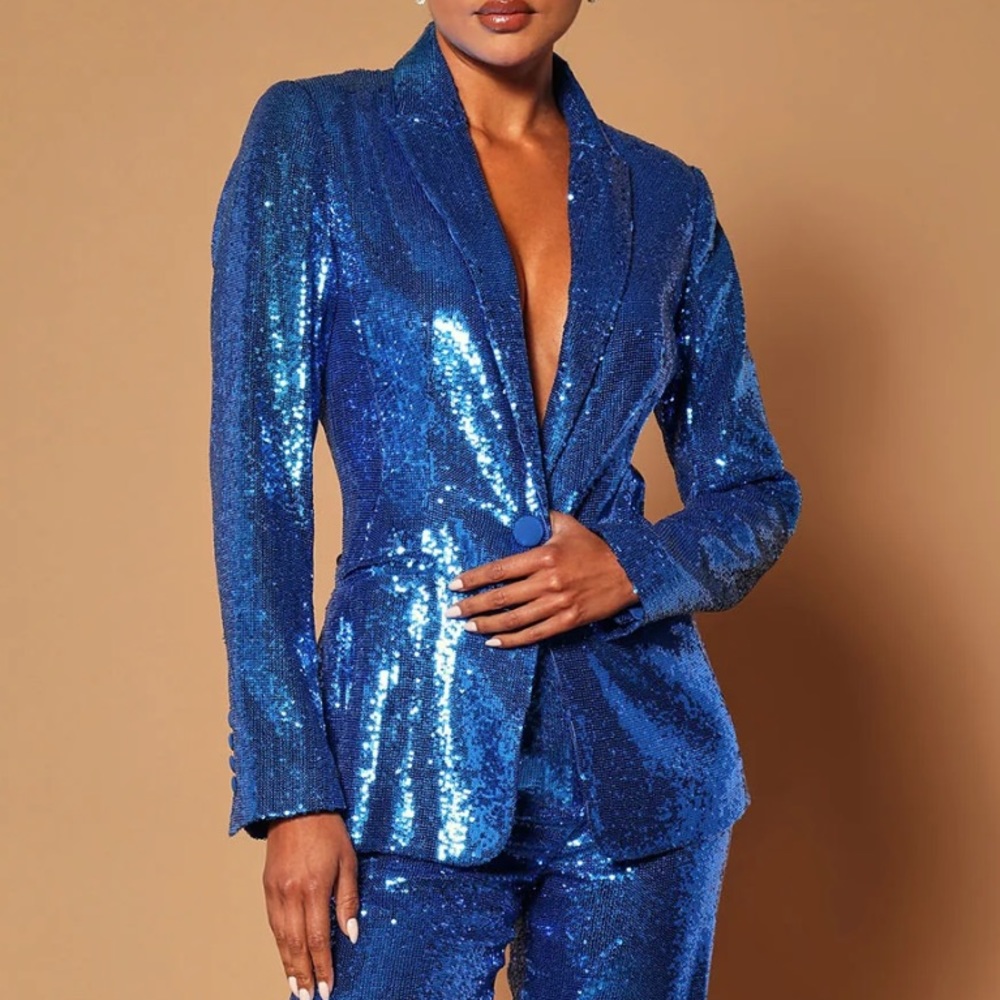 Fashion Nova Kamila Sequin Blazer
